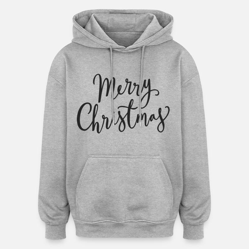 Joyeux Noël - Sweat à capuche oversize unisexe - gris chiné