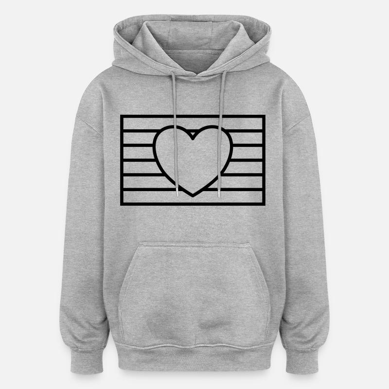 Abstrakte LGBTQ Regenbogenfahne - Oversized Unisex Hoodie - Grau meliert