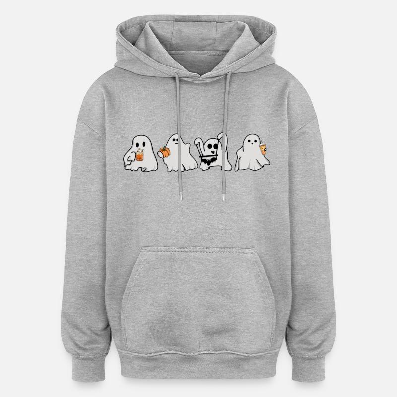 Alcool - Sweat à capuche oversize unisexe - gris chiné