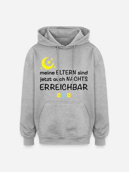 lustige Babysprüche - Oversized Unisex Hoodie - Grau meliert