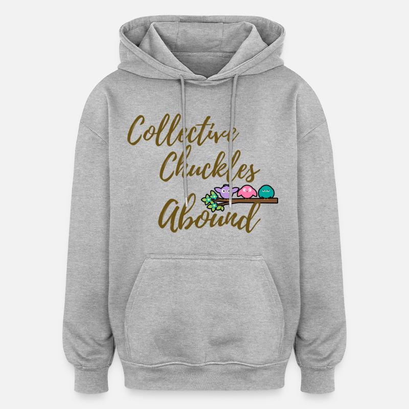 Les rires collectifs abondent : le communisme - Sweat à capuche oversize unisexe - gris chiné