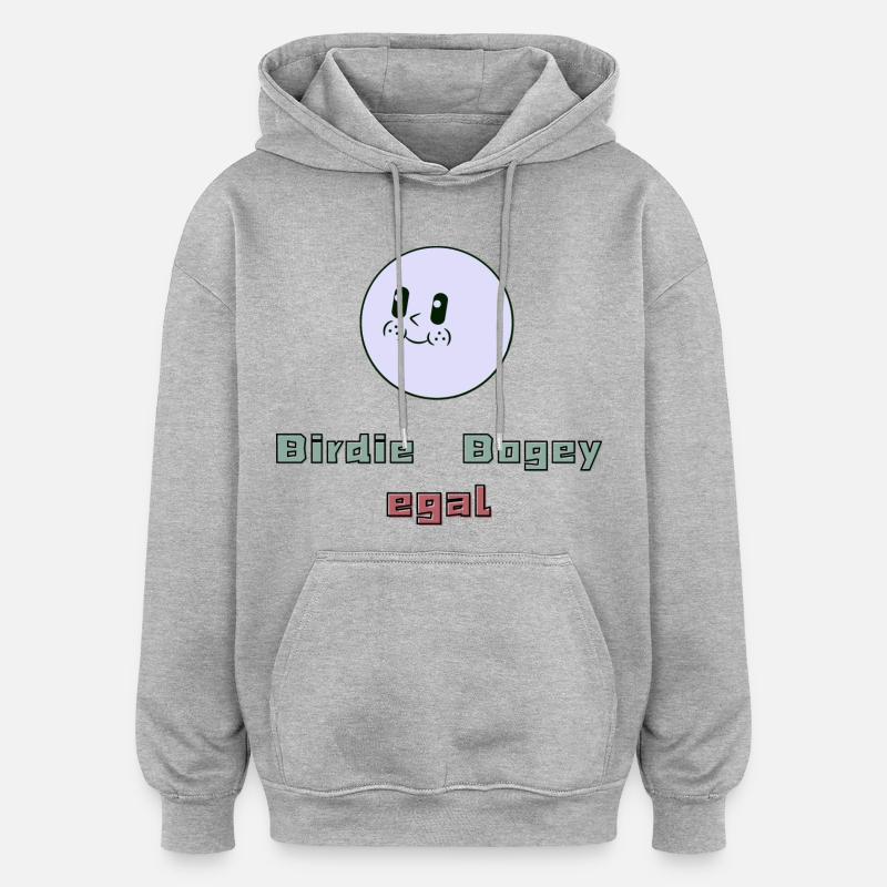 Yardage, bogey, peu importe - Sweat à capuche oversize unisexe - gris chiné