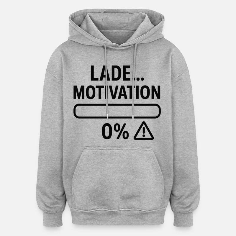 Barre de motivation à zéro - Sweat à capuche oversize unisexe - gris chiné