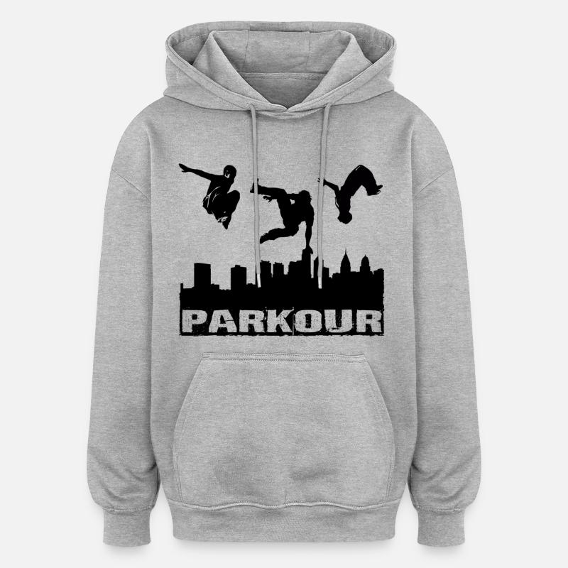 Parkour - Oversized Unisex Hoodie - heather grey