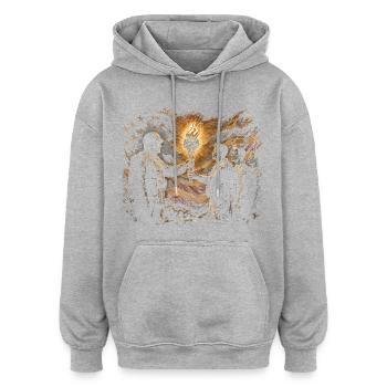 Veterans Day Für Demokraten - Oversized Unisex Hoodie - Grau meliert - Vorne - Noah (186cm)