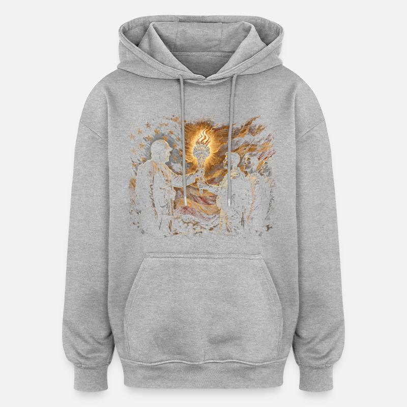 Veterans Day for Democrats - Oversized Unisex Hoodie - heather grey