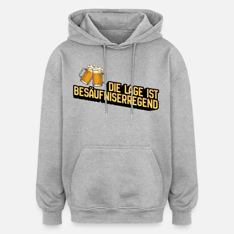 La situation est l’ivresse - Sweat à capuche oversize unisexe - gris chiné