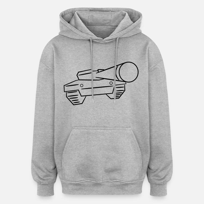 armure - Sweat à capuche oversize unisexe - gris chiné