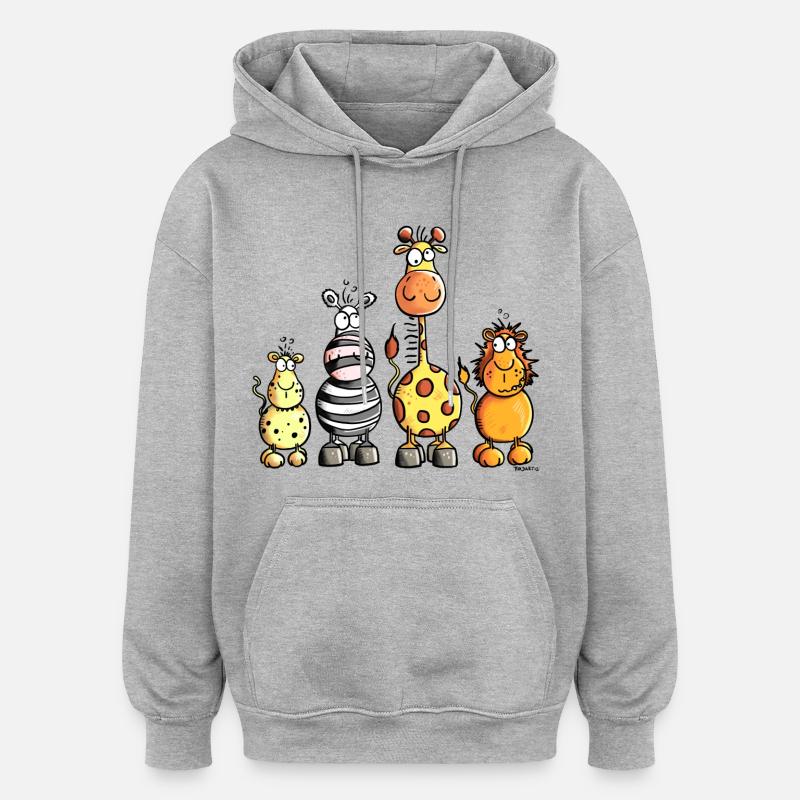 Afrique équipe - Sweat à capuche oversize unisexe - gris chiné