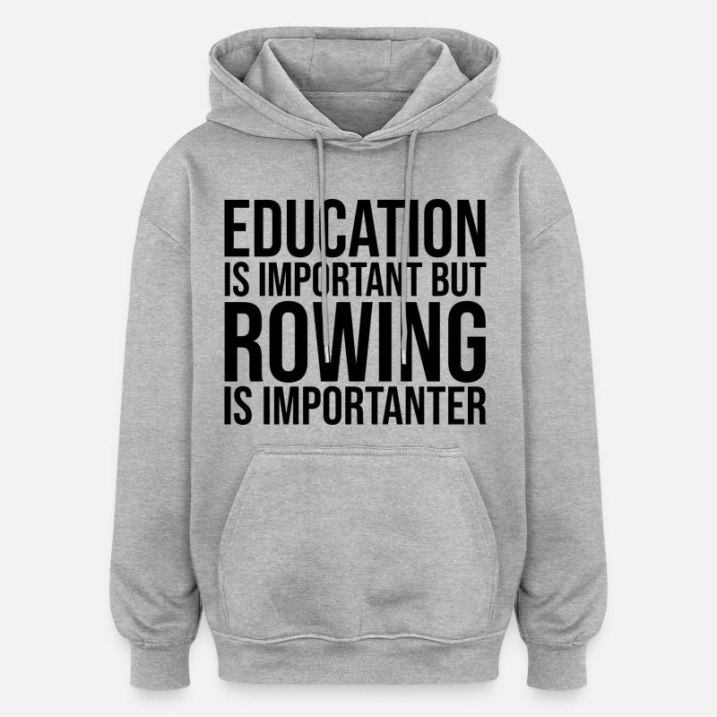 aviron - Sweat à capuche oversize unisexe - gris chiné