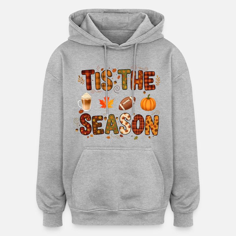 C’est la saison automnale - Sweat à capuche oversize unisexe - gris chiné