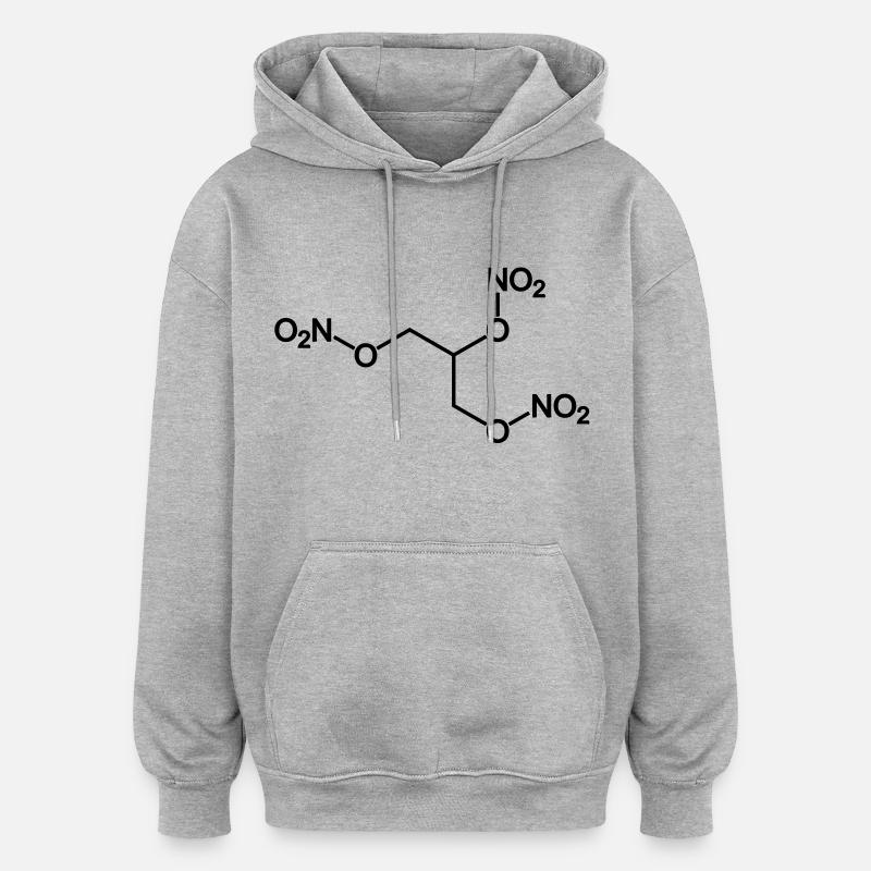 dynamite (nitroglycérine) - Sweat à capuche oversize unisexe - gris chiné