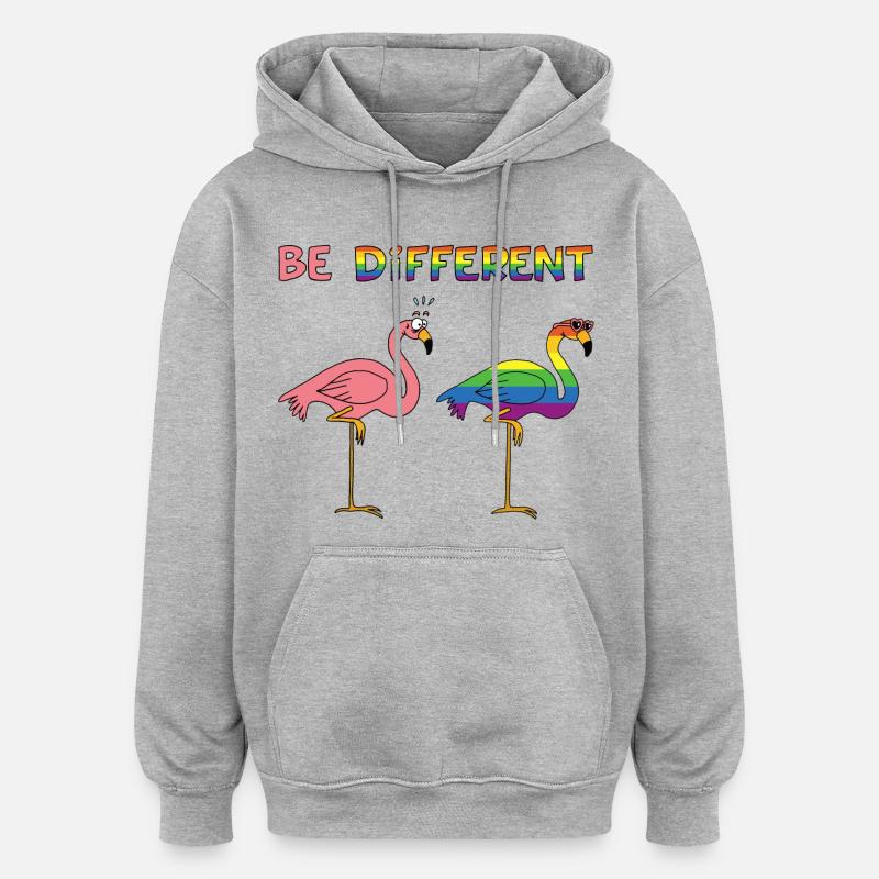 differ - Oversized Unisex Hoodie - heather grey