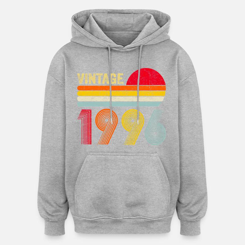 30e anniversaire du millésime 1996 - Sweat à capuche oversize unisexe - gris chiné
