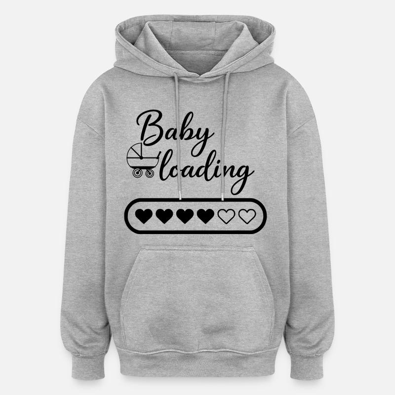 Baby loading - Oversized Unisex Hoodie - heather grey