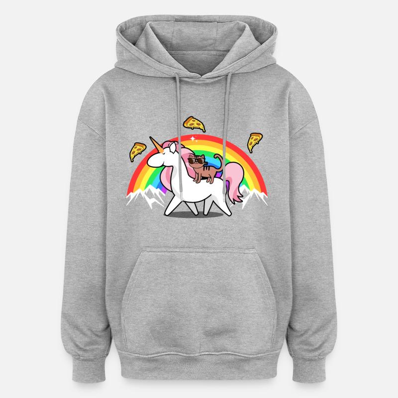 Aventure Magique - Sweat à capuche oversize unisexe - gris chiné