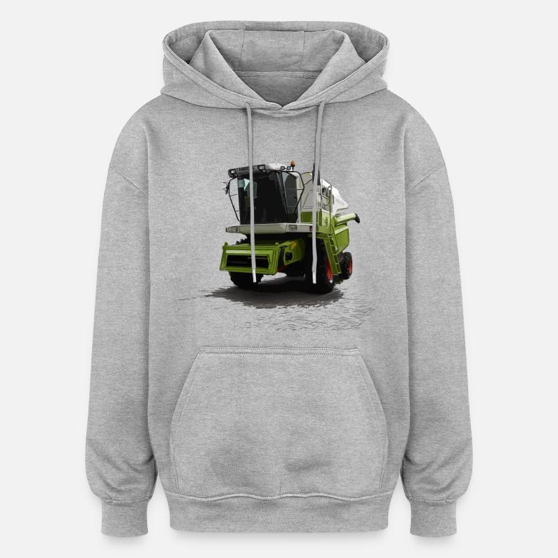 Moissonneuse-batteuse Mega 360 - Sweat à capuche oversize unisexe - gris chiné