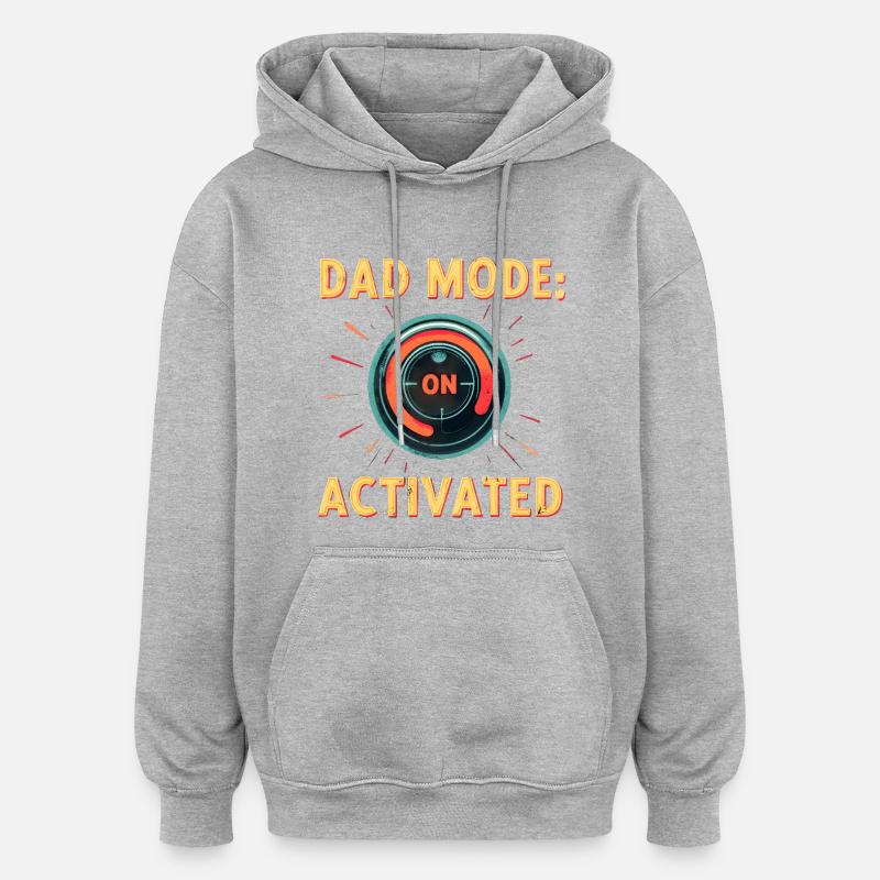 Mode papa : Activé - Sweat à capuche oversize unisexe - gris chiné