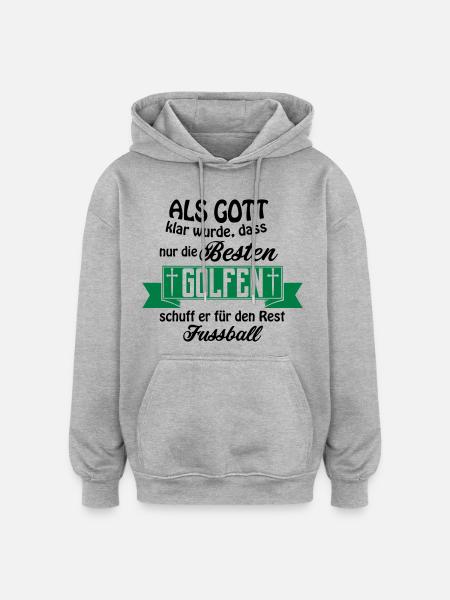 As God Golf football - Oversized Unisex Hoodie - heather grey