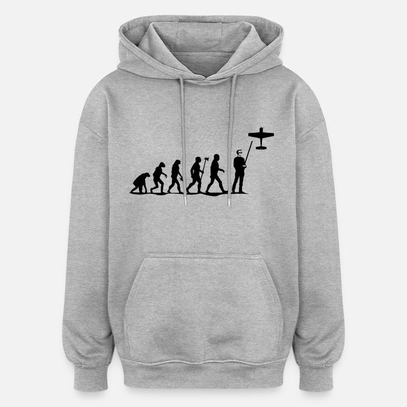 evolution rc pilot - Oversized Unisex Hoodie - heather grey
