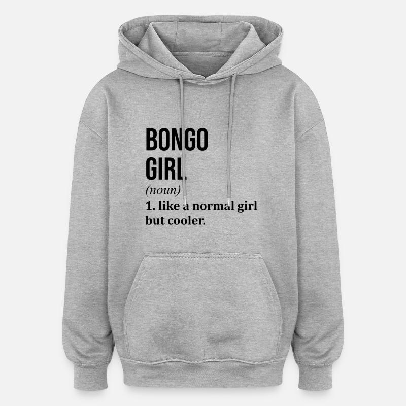 Bongo - Sweat à capuche oversize unisexe - gris chiné