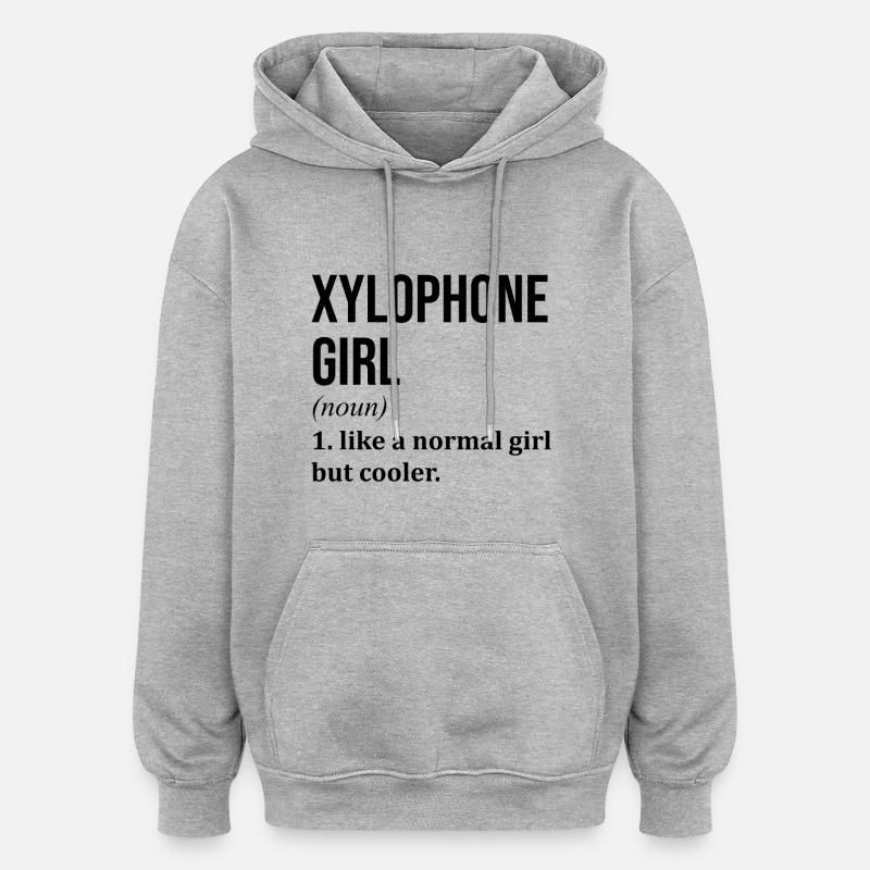 Xylophone - Sweat à capuche oversize unisexe - gris chiné