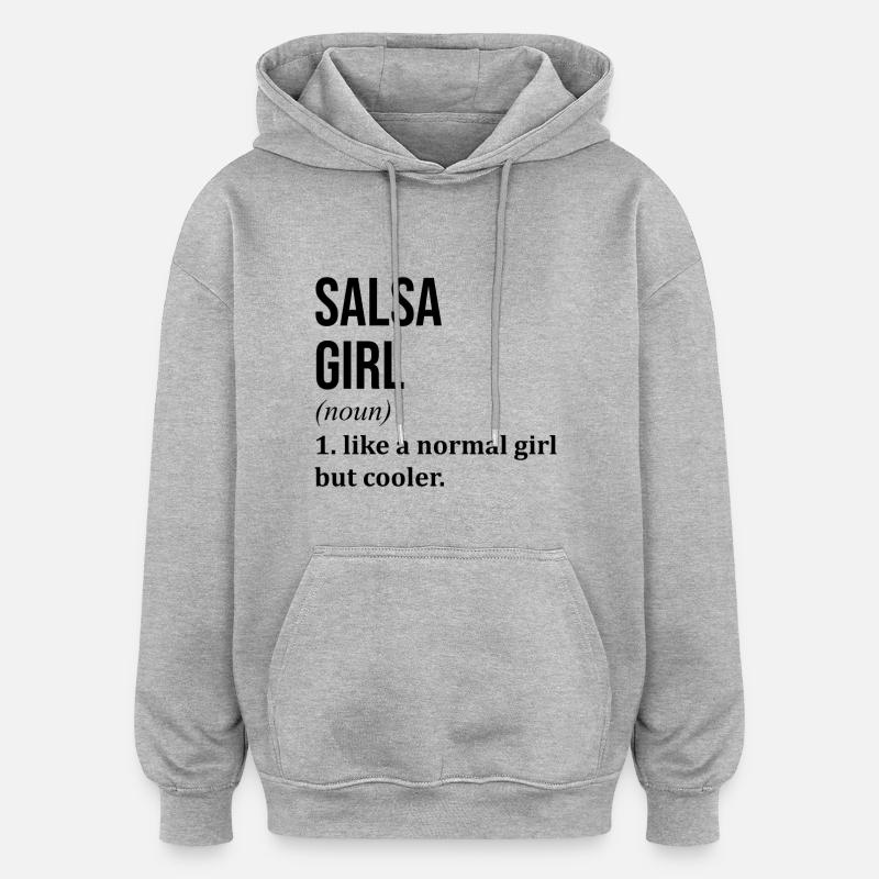salsa - Sweat à capuche oversize unisexe - gris chiné
