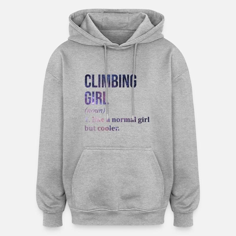 escalade - Sweat à capuche oversize unisexe - gris chiné