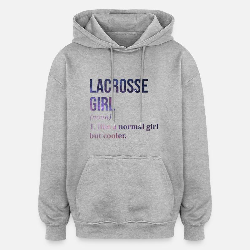 Lacrosse - Sweat à capuche oversize unisexe - gris chiné