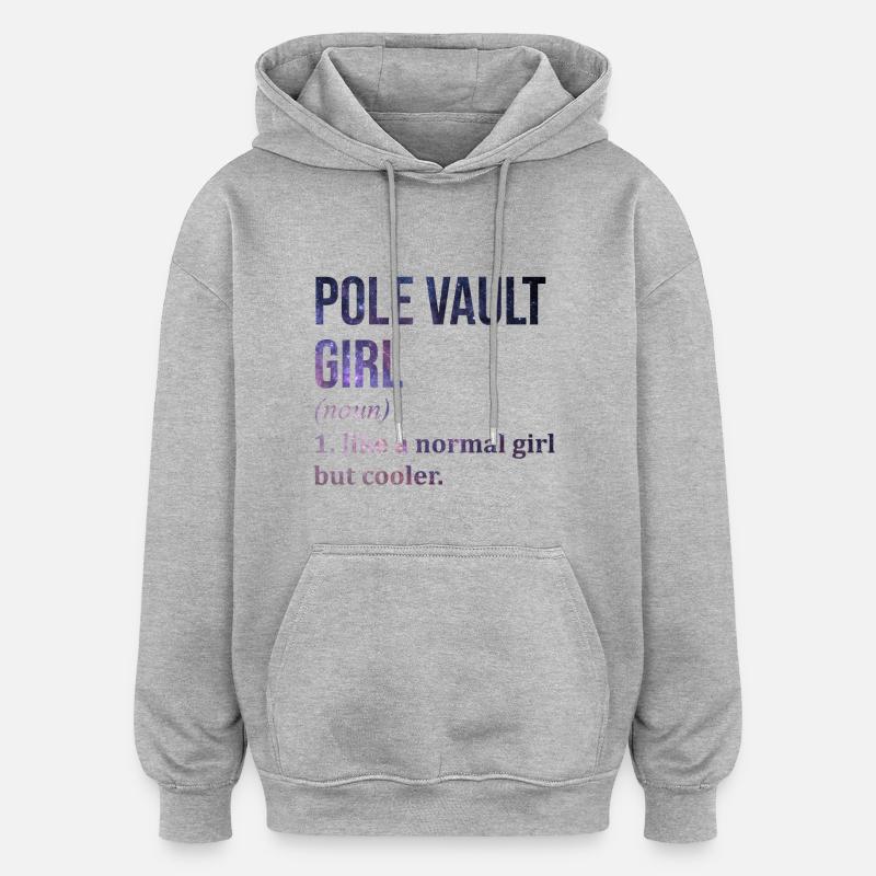 saut à la perche - Sweat à capuche oversize unisexe - gris chiné