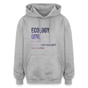 écologie - Sweat à capuche oversize unisexe - gris chiné - Devant - Noah (186cm)