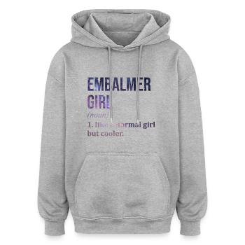 Einbalsamierer, Einbalsamierer, Einbalsamierer - Oversized Unisex Hoodie - Grau meliert - Vorne - Noah (186cm)