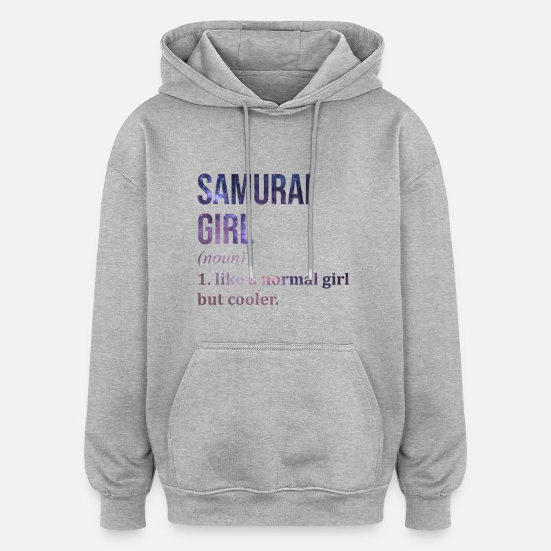 Samurai Samurai Samurai - Oversized Unisex Hoodie - heather grey