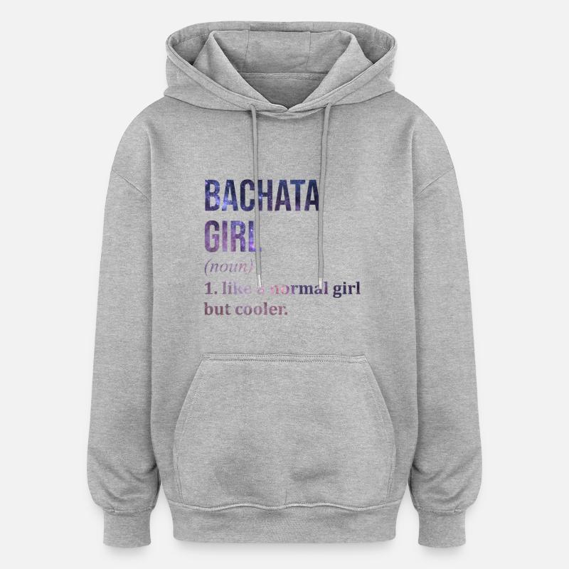 Bachata - Sweat à capuche oversize unisexe - gris chiné
