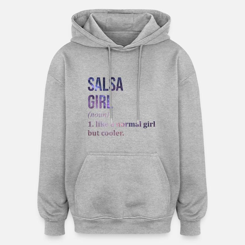 salsa - Sweat à capuche oversize unisexe - gris chiné