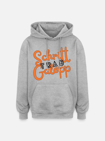 Walk, trot, canter - Oversized Unisex Hoodie - heather grey