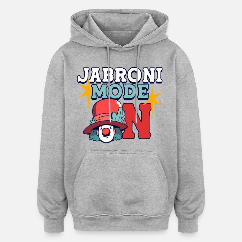 Mode Jabroni Activé - Sweat à capuche oversize unisexe - gris chiné
