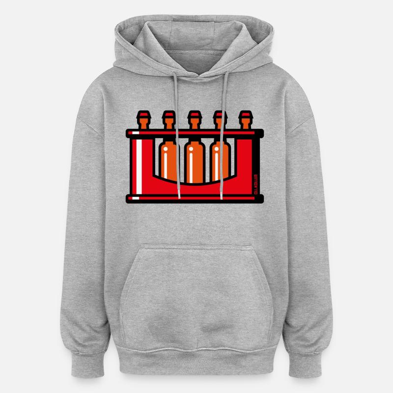 Caisse XRote - Sweat à capuche oversize unisexe - gris chiné