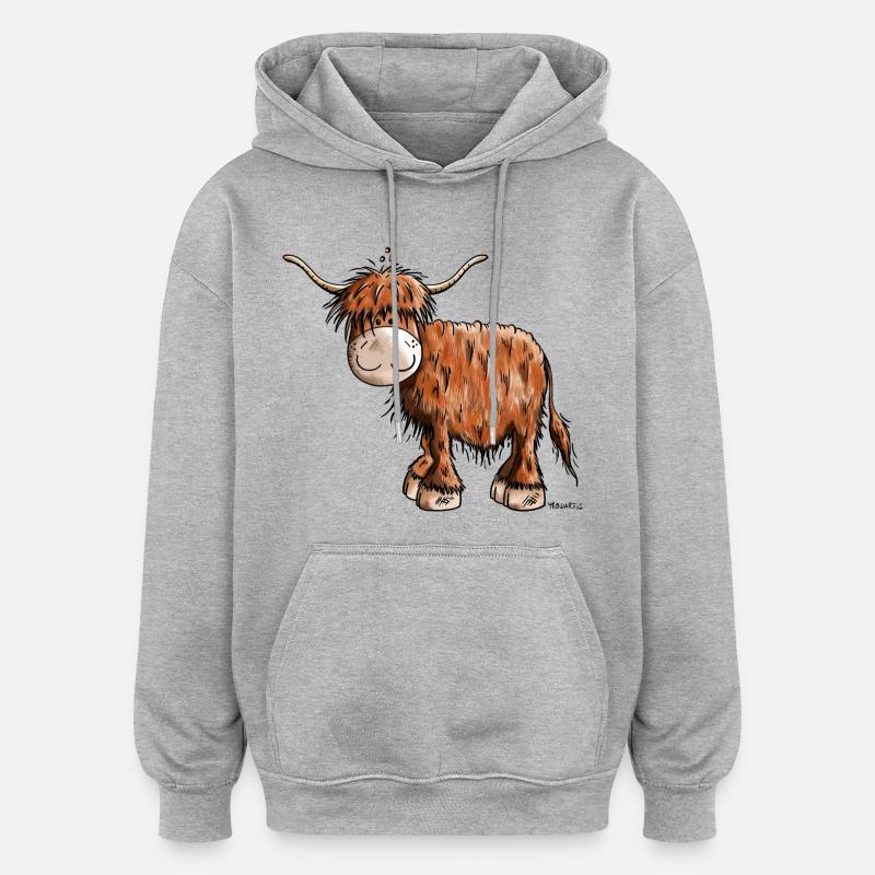 Highlander - Sweat à capuche oversize unisexe - gris chiné
