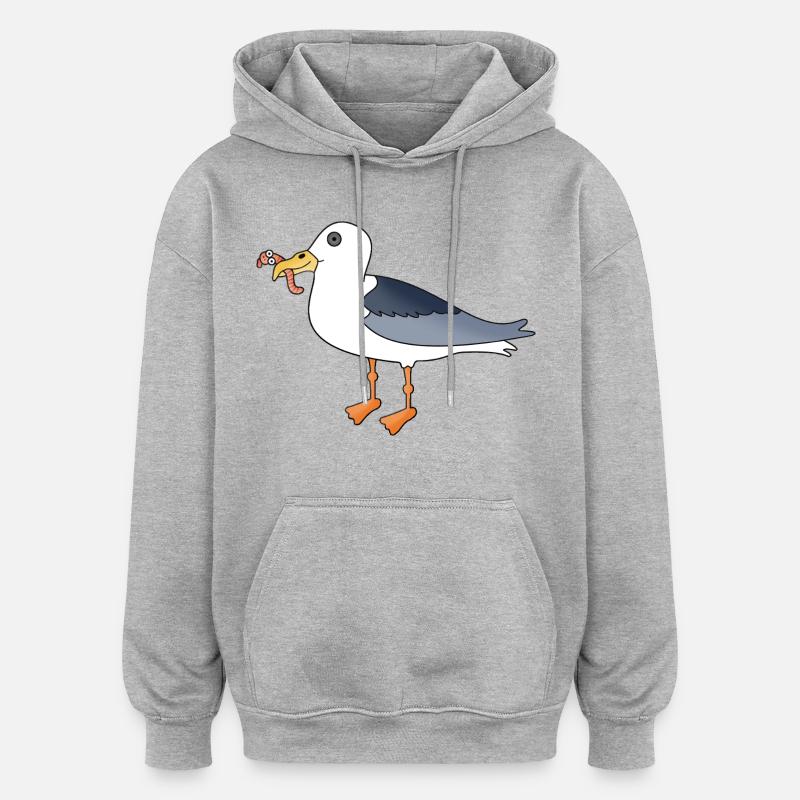 Moewe und Wattwurm Wattn Team - Oversized Unisex Hoodie - Grau meliert