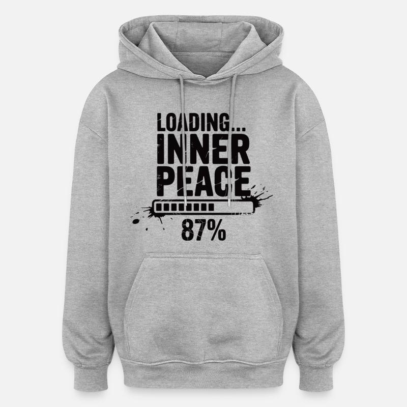 Loading Inner Peace - Sarkasmus Stress Shirt - Oversized Unisex Hoodie - Grau meliert