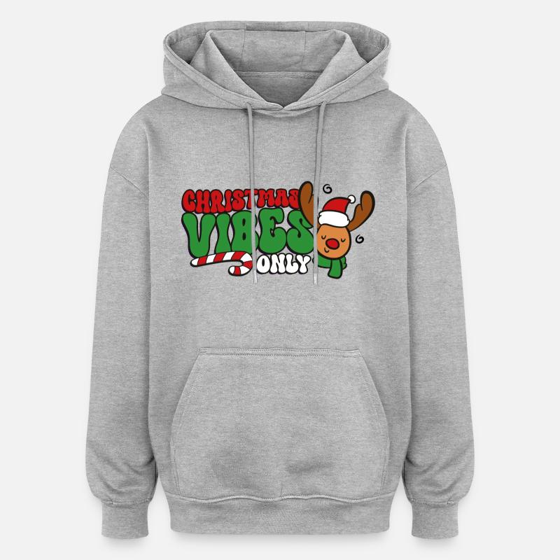 Noël Noël Ambiance - Sweat à capuche oversize unisexe - gris chiné