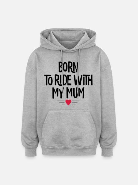 Pferdesprüche - Oversized Unisex Hoodie - Grau meliert