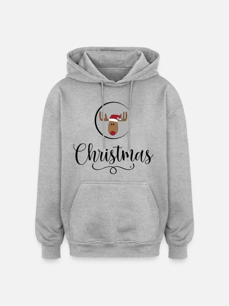 Christmas - Oversized Unisex Hoodie - heather grey