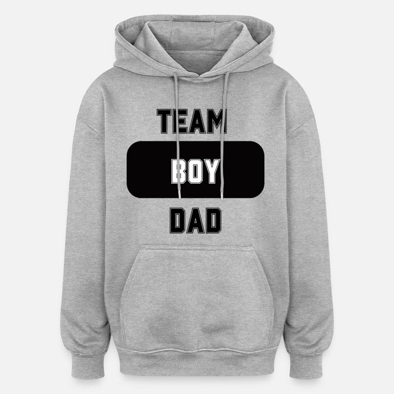 PAPA GARÇON D’ÉQUIPE - Sweat à capuche oversize unisexe - gris chiné