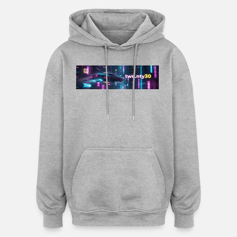 Conception de l’ouverture - Sweat à capuche oversize unisexe - gris chiné