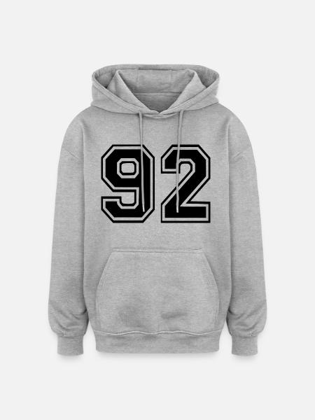 92 - Oversized Unisex Hoodie - heather grey
