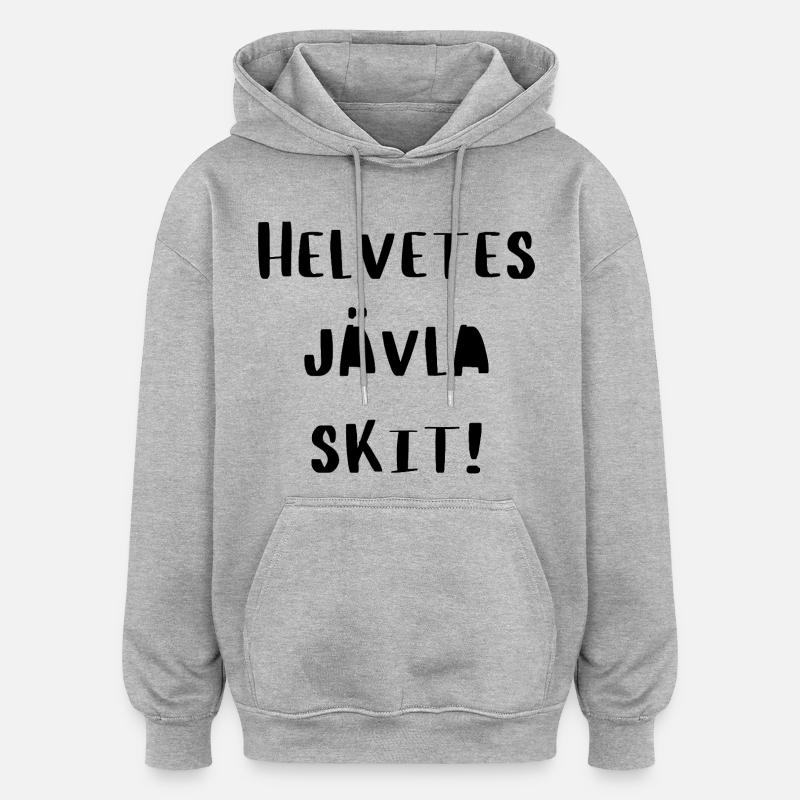 Skit - Oversized luvtröja unisex - gråmelerad