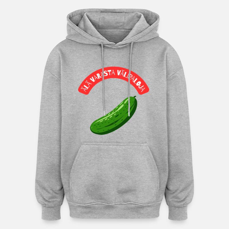 Ne volez pas de snacks. - Sweat à capuche oversize unisexe - gris chiné