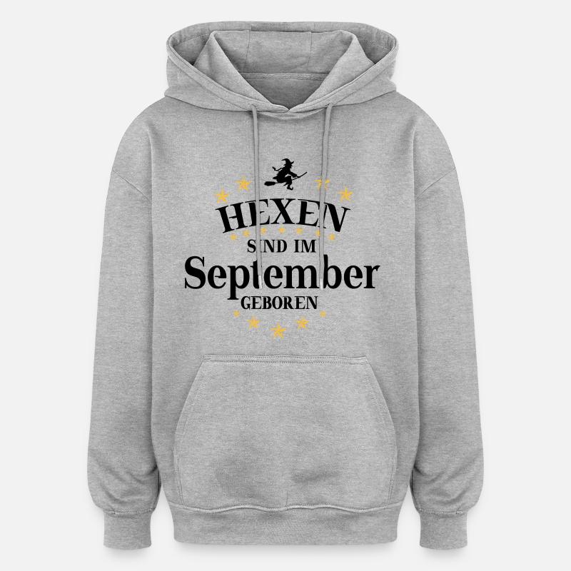 Sorcières de septembre - Sweat à capuche oversize unisexe - gris chiné